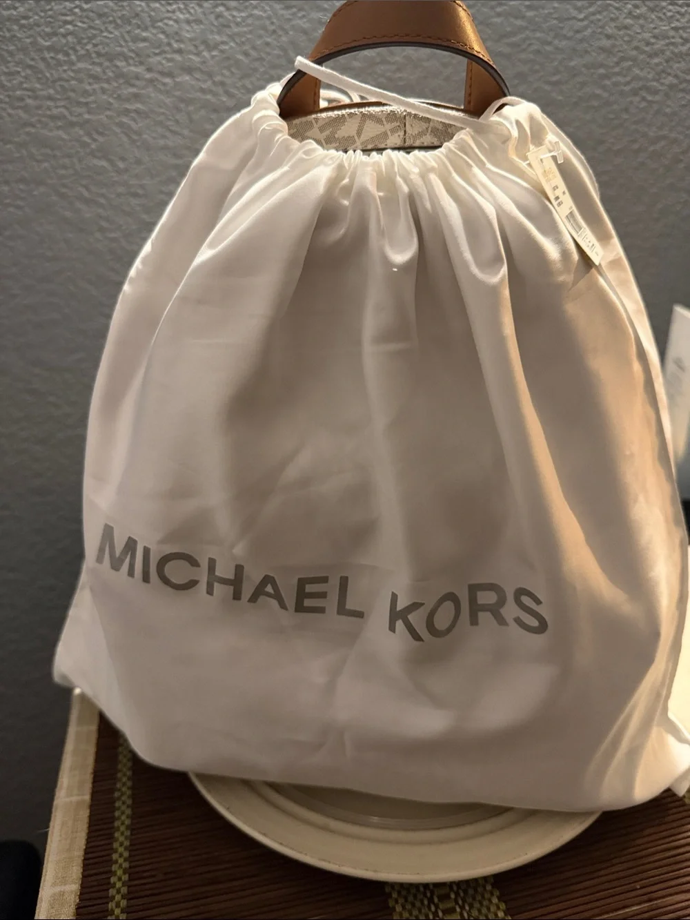Michael Kors White Backpack with Dust bag
